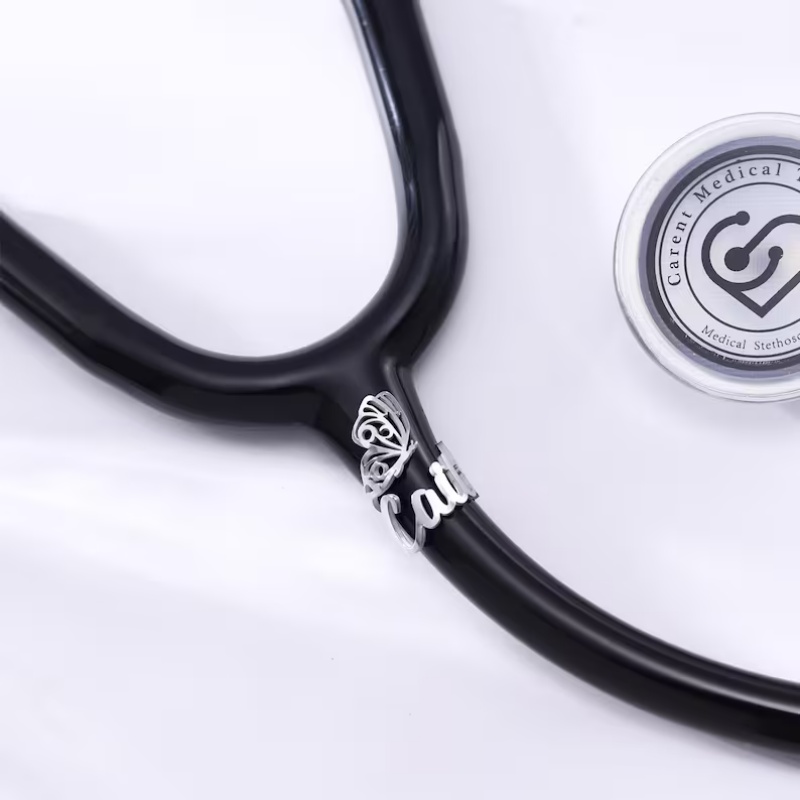 Stethoscope - Personalized Custom Name Stethoscope Charm Butterfly