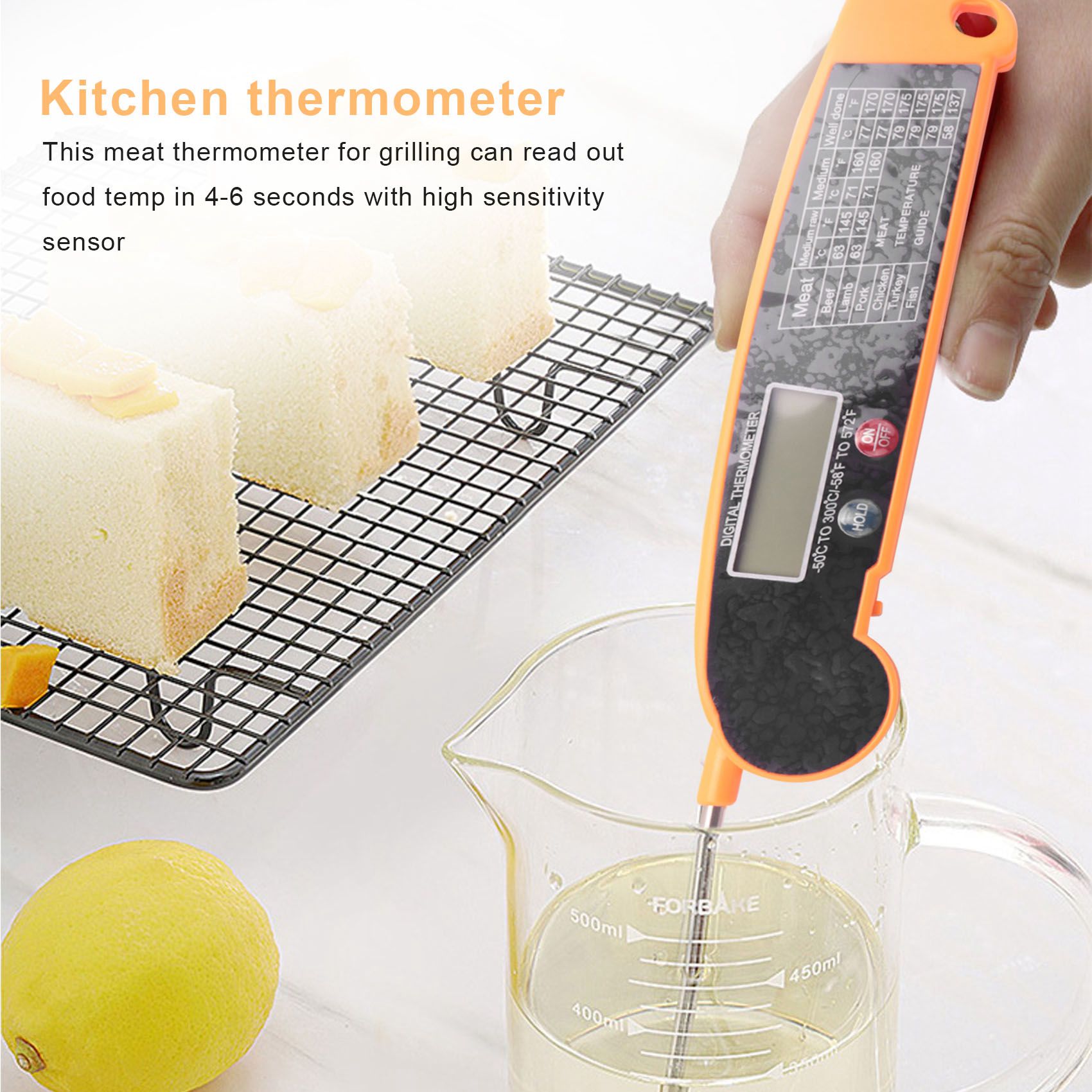 Thermometer Digital - Digital Instant Read Meat Thermometer With