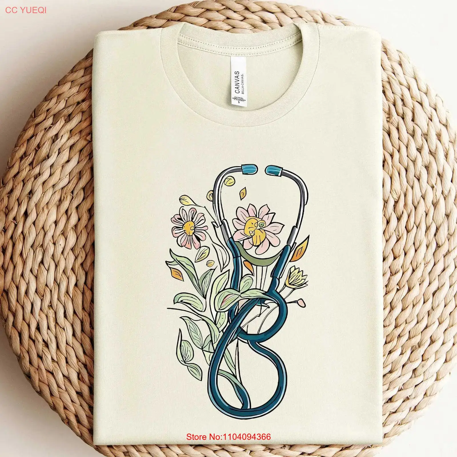 Floral Stethoscope SweaT T Shi - Stethoscope 评论和价格