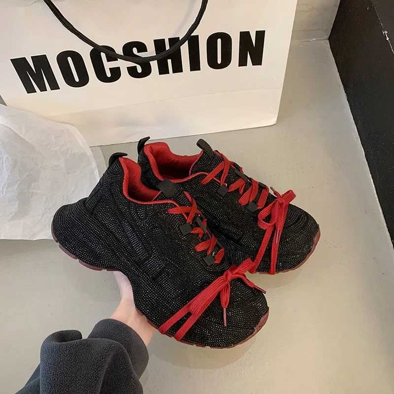2025 Women's Dad Shoes Sparkli - Bandage 评论和价格