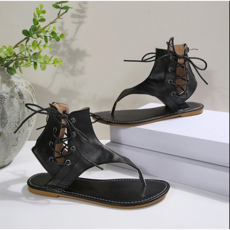 2026 Boho PU Sandals Women Ret - Bandage 评论和价格